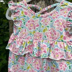 NWOT Floral Ruffle Toddler Romper - Pink Floral